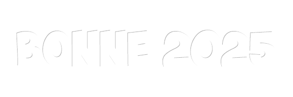 GIF animée de bonne 2025 avec des lettres tombantes et montantes