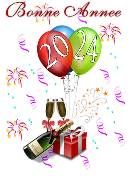 image avec des verres et du vin mousseux pour porter un toast à minuit du nouvel an avec des ballons colorés avec 2025