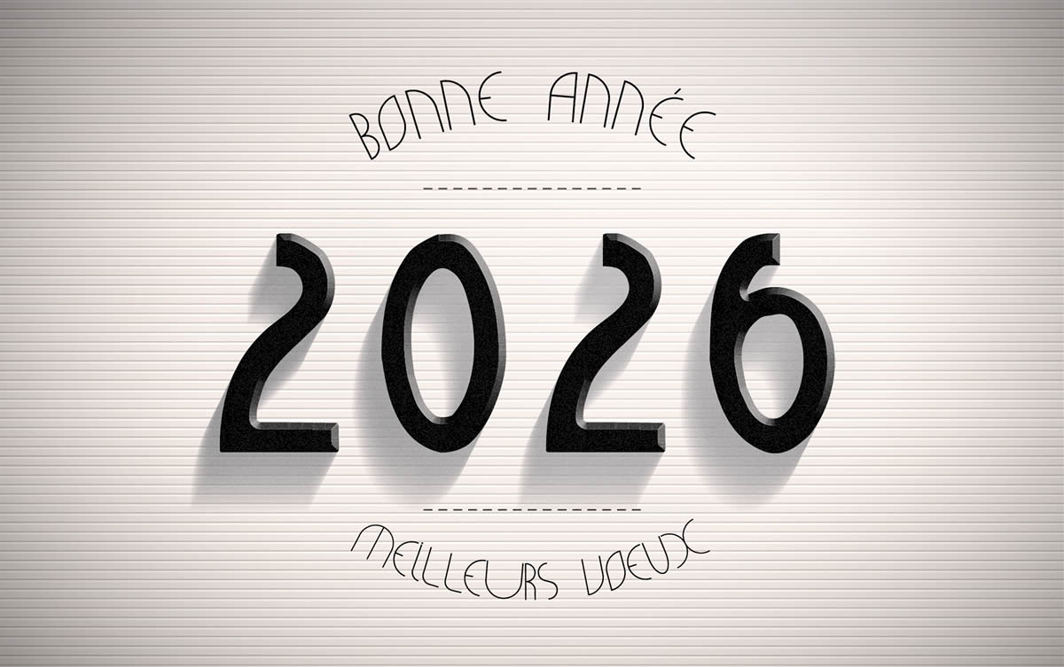 Fonds d'écran PC 2026 style vintage, réalisée en noir et blanc