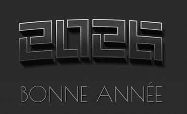 Fonds d'écran avec texte 2026 avec effet de feu