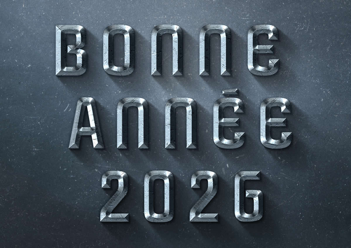 Wallpaper 2026 effet métal 