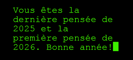 Gif animé avec message écrit avec curseur clignotant