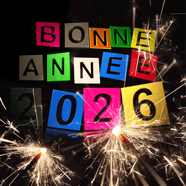 Gif amusantes bonne annee aux fusées scintillantes