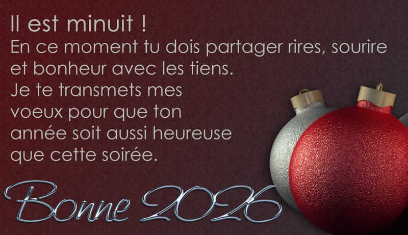Image élégante avec des boules de Noël décoratives et de belles phrases pour de joyeuses fêtes