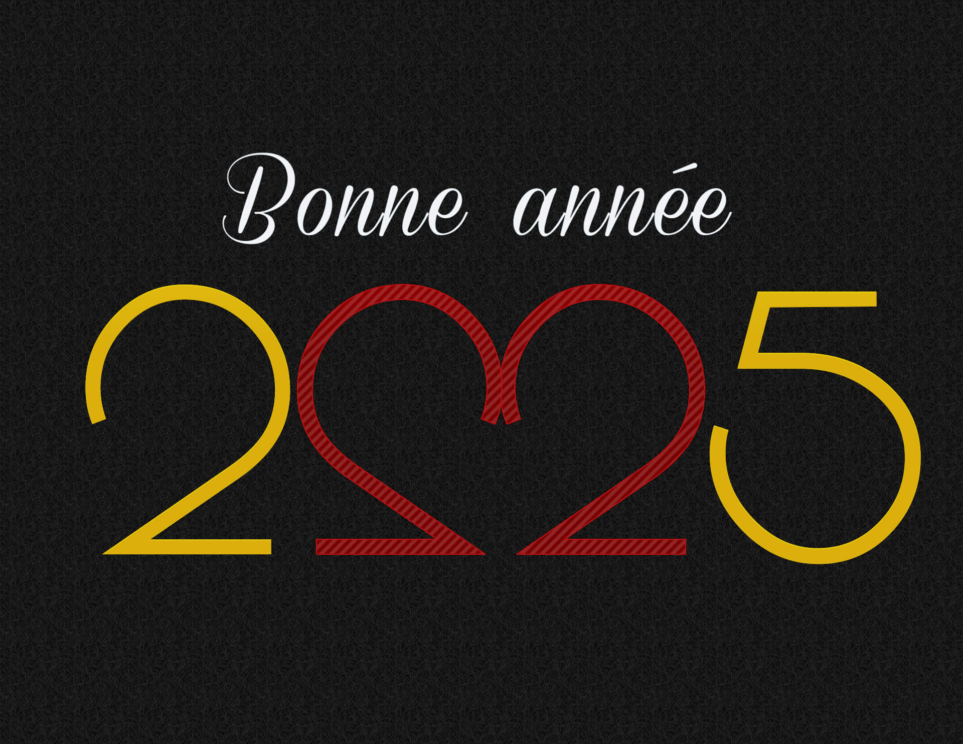 2025 en forme de coeur