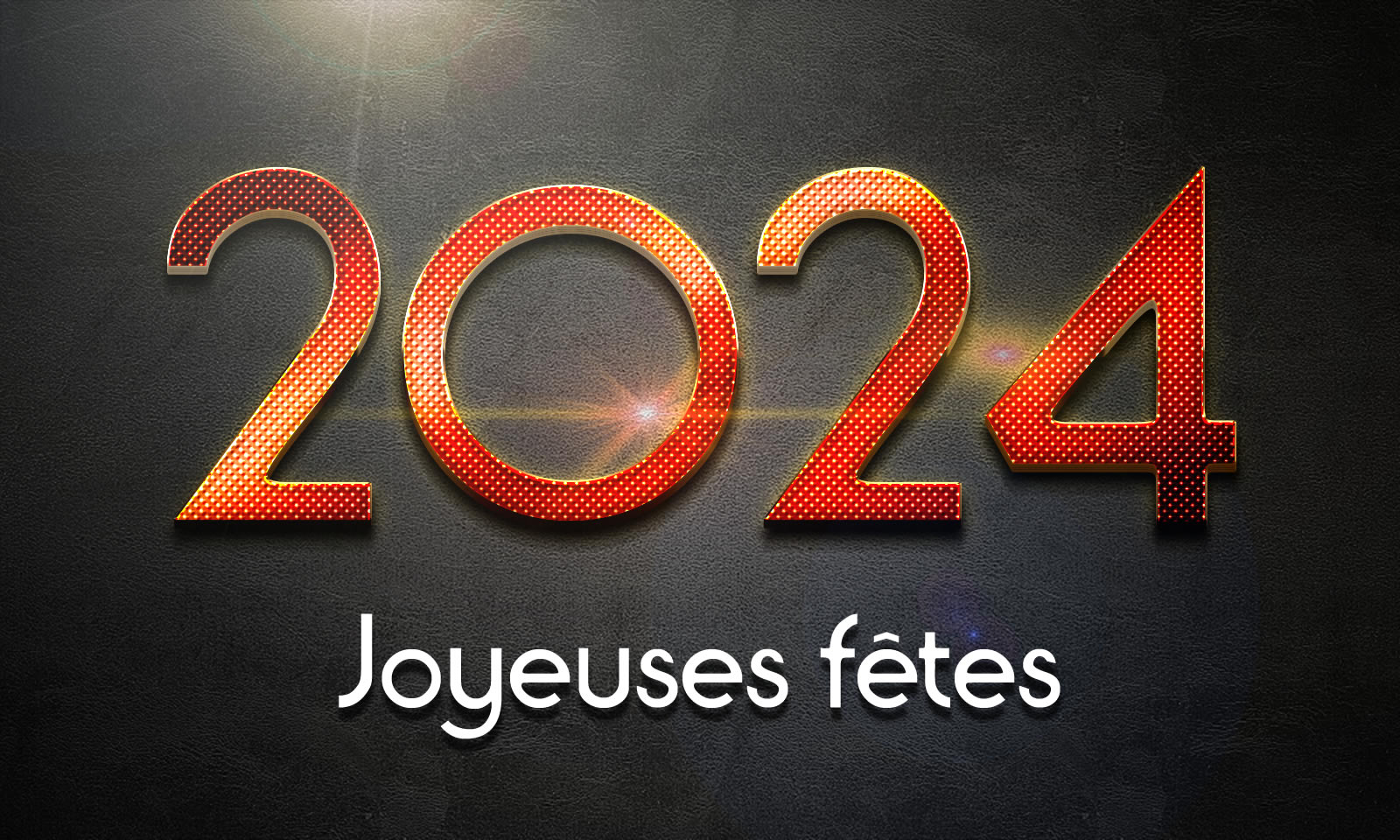 Image Joyeuses fêtes 2025 rouge éclairs lumière