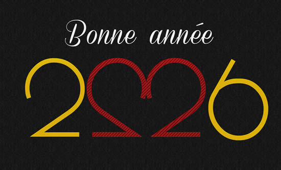Image Bonne année 2026 avec coeur