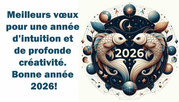 Bonne année 2026 à ceux nés sous le signe des Poissons