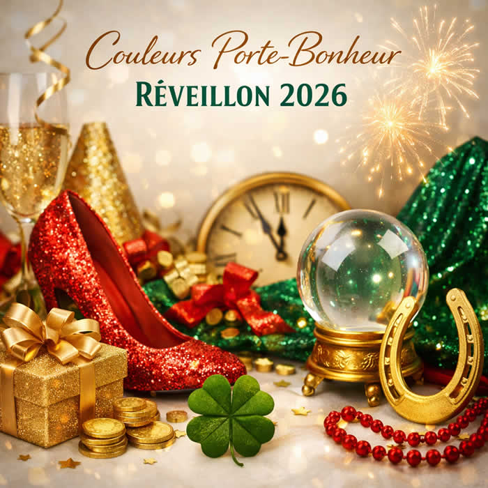 Image couleurs porte-bonheur pour le Réveillon 2027 Image couleurs porte-bonheur pour le Réveillon 2027