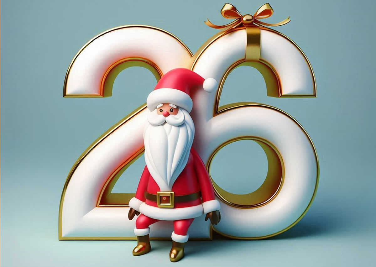 Image Le Père Noël souhaite une bonne année
