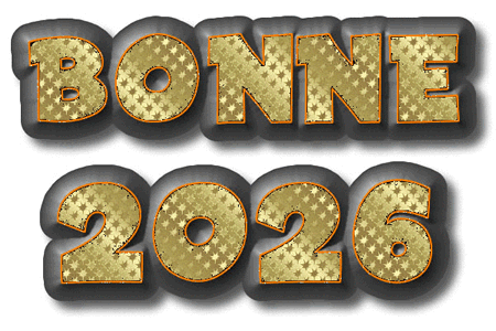 gif animé glitters avec texte Joyeux Noël et bonne annee 2026 or et noir