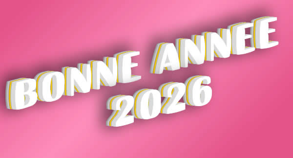 image avec texte tridimensionnel de bonne 2026