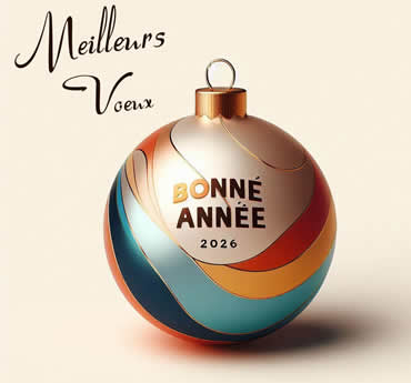 Boule décorative avec texte Joyeux 2026